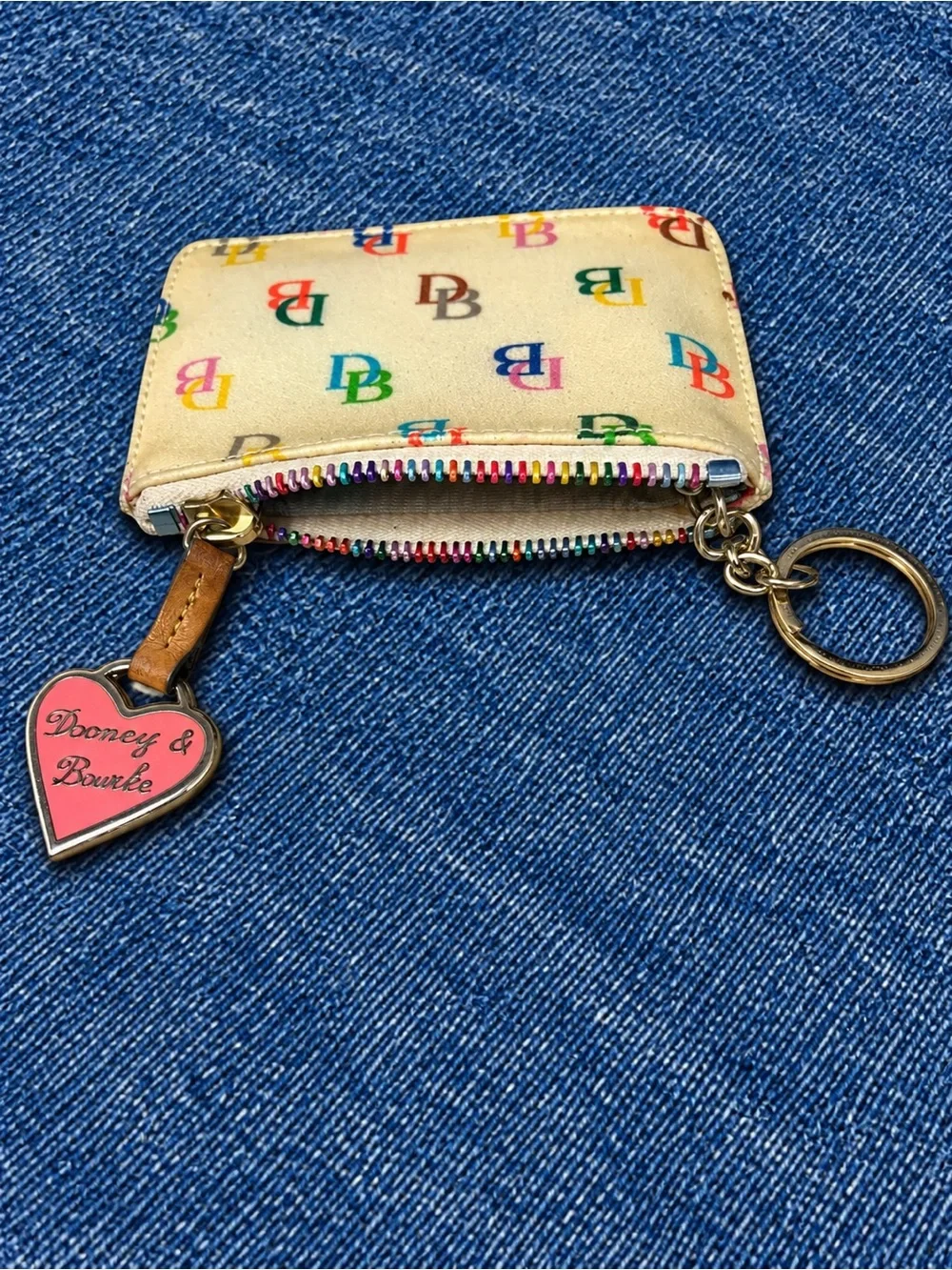 Vintage Dooney & Bourke Rainbow Coin/Key Purse